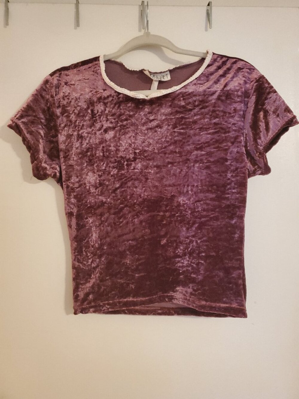 Mauve Crushed Velvet Top